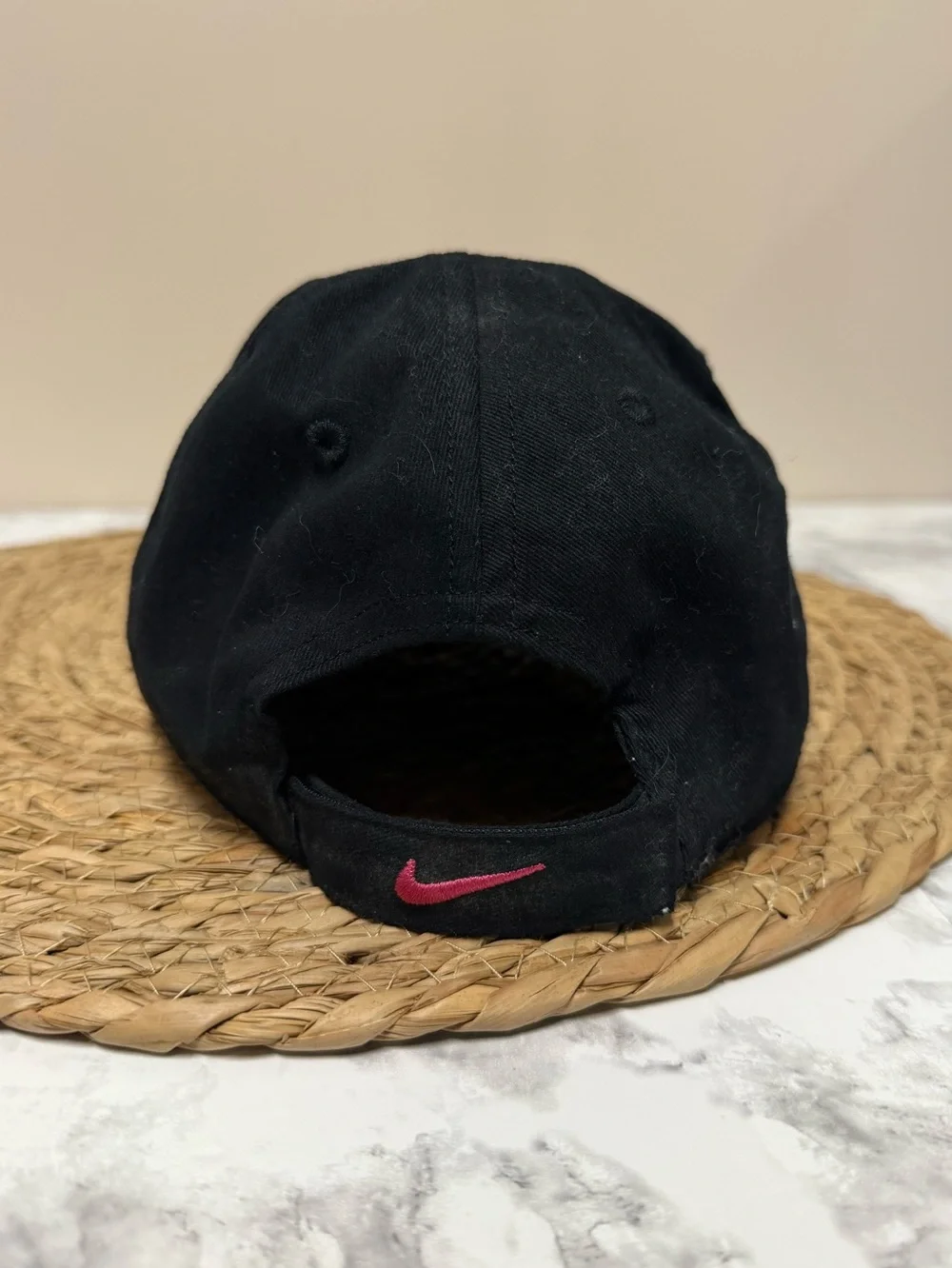 Nike Black Cap with Hot Pink Swoosh